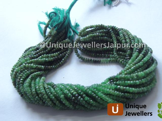 Tsavorite Faceted Roundelle Beads